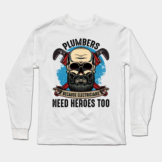 Plumber Long Sleeve T-Shirt by Lumio Gifts